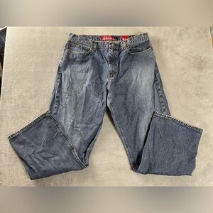 Vintage Y2K Quiksilver Quik Jeans Relaxed 38x32 Baggy Loose Jeans Blue Denim